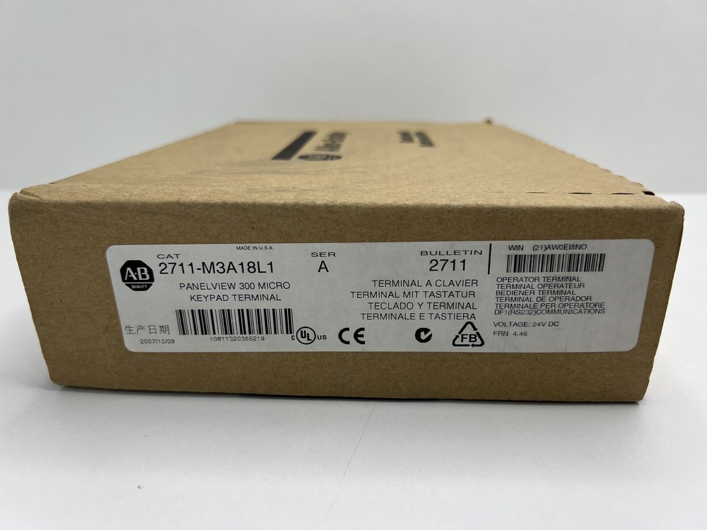 AB 2711-M3A18L1 /A PanelView 300 Micro monochrome RS-232 (DF1) 24V