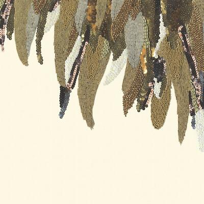 Eijffinger Tapete Museum 307409 Fancy Feather Perlen Wandbild Paneele Vlies 