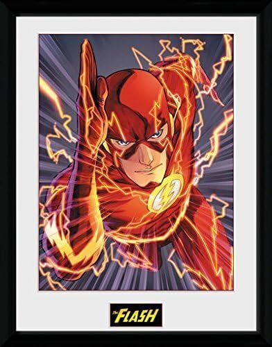 OFFICIAL THE FLASH JUSTICE LEAGUE FRAMED PRINT PICTURE POSTER WALL HANGING - Picture 1 of 2