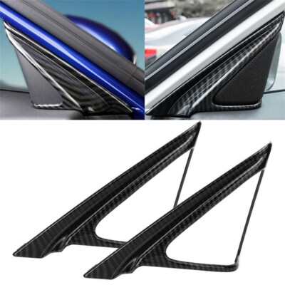 For 2018-2022 Honda Accord Carbon Fiber Look Door Speaker A-Pillar Cover Trim