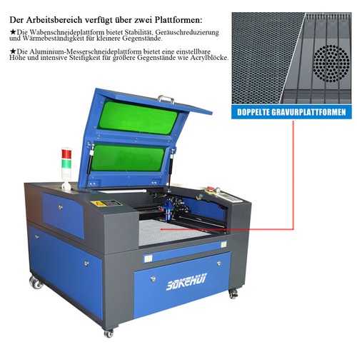 Autofocus Macchina laser CO2 60W Incisore Cutter Schneider 600x400mm - Foto 3 di 10