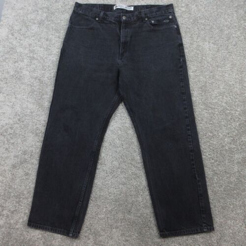 Harley Davidson Jeans Mens 38x30 Black Faded Motorcycle Biker Riding Denim Pants