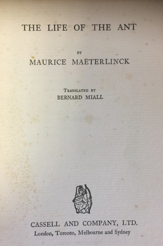 1930 The Life of The Ant, by Maurice Maeterlinck - 1st Edition - Foto 4 di 8