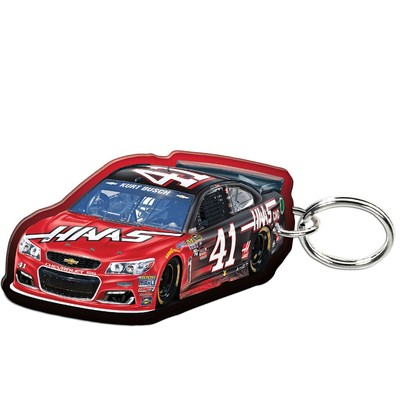 Kurt Busch 2016 Wincraft #41 Haas Automation Key Ring Mirrored FREE SHIP!