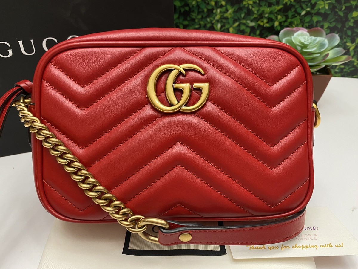 【GUCCI】GG MARMONT CROSSBODY BAG Gucci Small GG Marmont Crossbody Chain Bag – Overstock