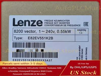 E82EV551K2B NEW LENZE E82EV551_2B 8200 Vector 1-240v 0.55kW Servo Drive