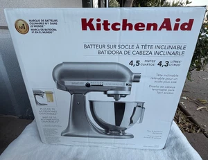 KitchenAid 4.5qt Tilt-Head Stand Mixer - Contour Silver - KSM96CU - NEW