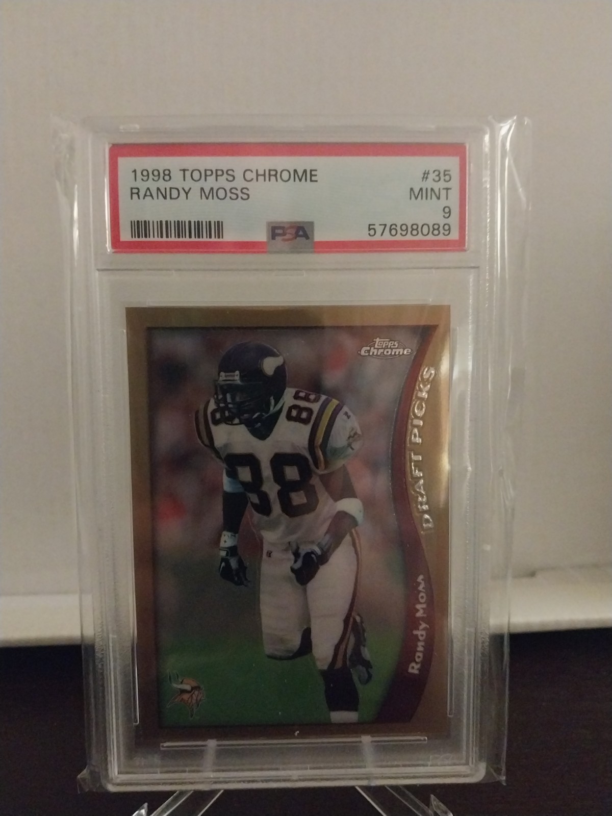 1998 Topps Chrome Randy Moss #35 (RC) PSA 9 Mint Minnesota Vikings HOF