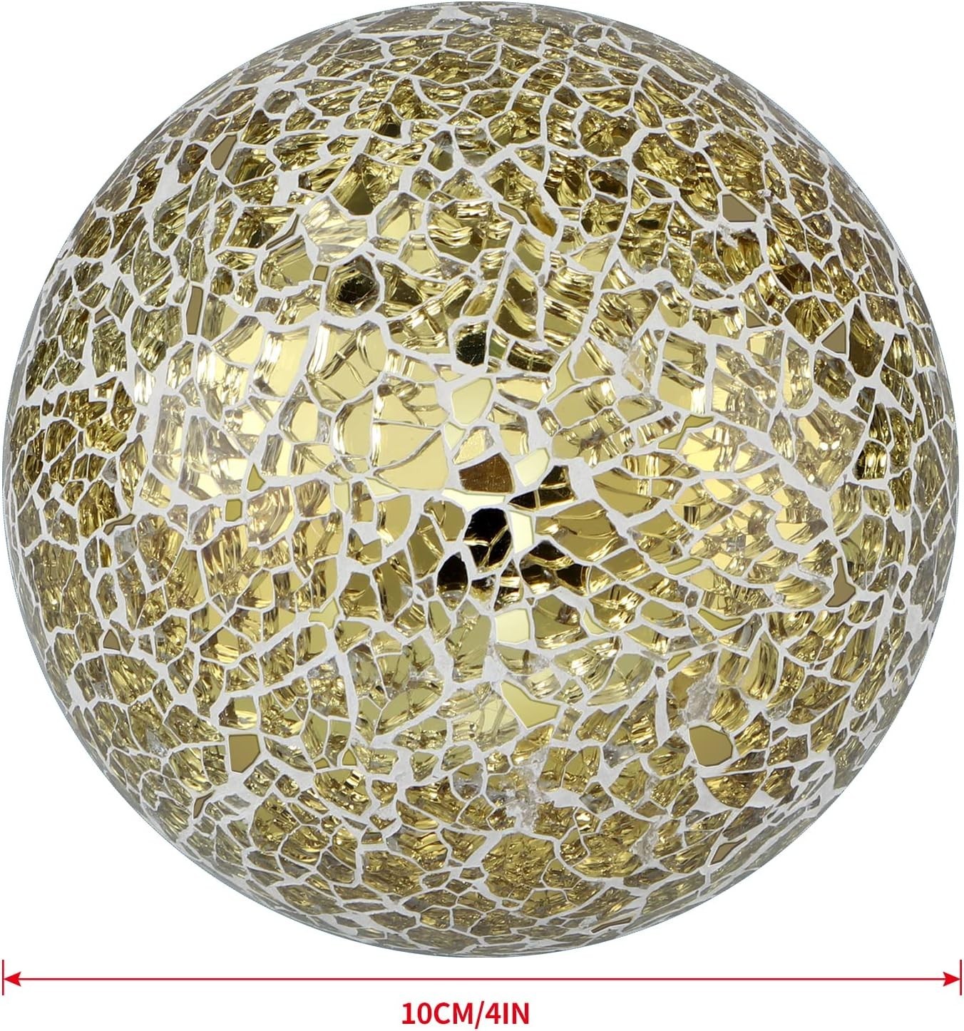 4" Decorative Orbs, Mosaic Sphere Balls, Centerpiece Balls for Bowls, Vases, ...