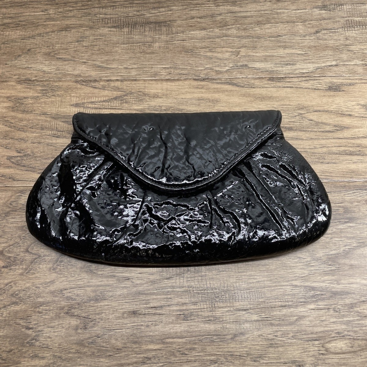 Clutch Lara Lauren Handtasche Laura Merkin Black Patent Leather