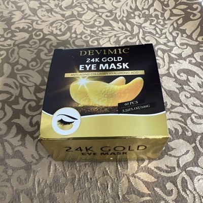 Devimic Golden Eye Mask, 30 Pairs Under Eye Masks for Dark Circles and Puffiness