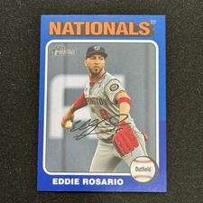 2024 Topps Heritage High Number Eddie Rosario Blue Border #518 Nationals