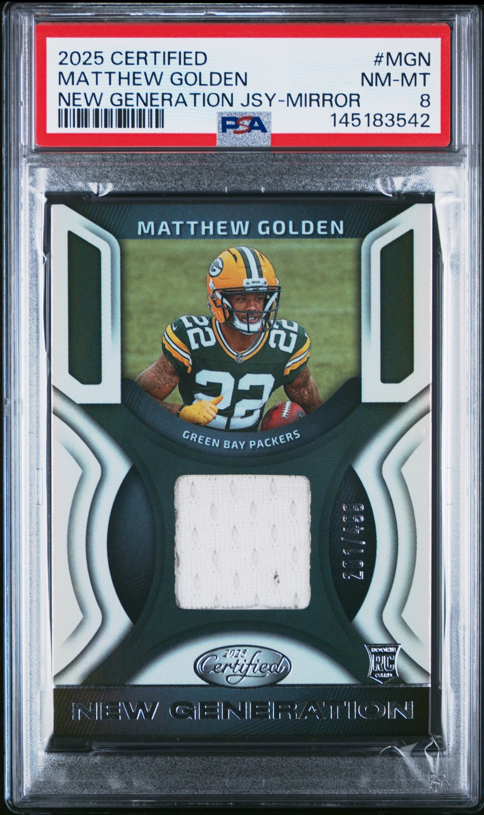 Matthew Golden Panini Certified New Generation Jerseys #MGN Mirror