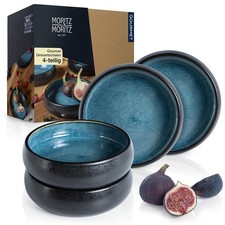 4x Dessertschale Set Müslischüssel Steinzeug Salat Snack Suppe Dip Schälchen