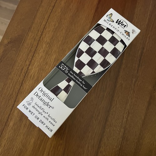 New Wet Brush x MacKenzie Childs OG Detangler Hair Brush Courtley Black Check - Picture 5 of 5
