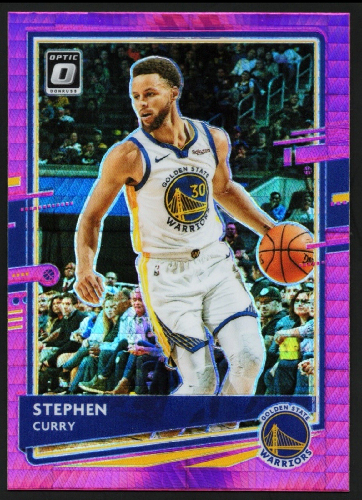 2020-21 Panini Donruss Optic — Stephen Curry Pink Hyper Prizm #17 Warriors