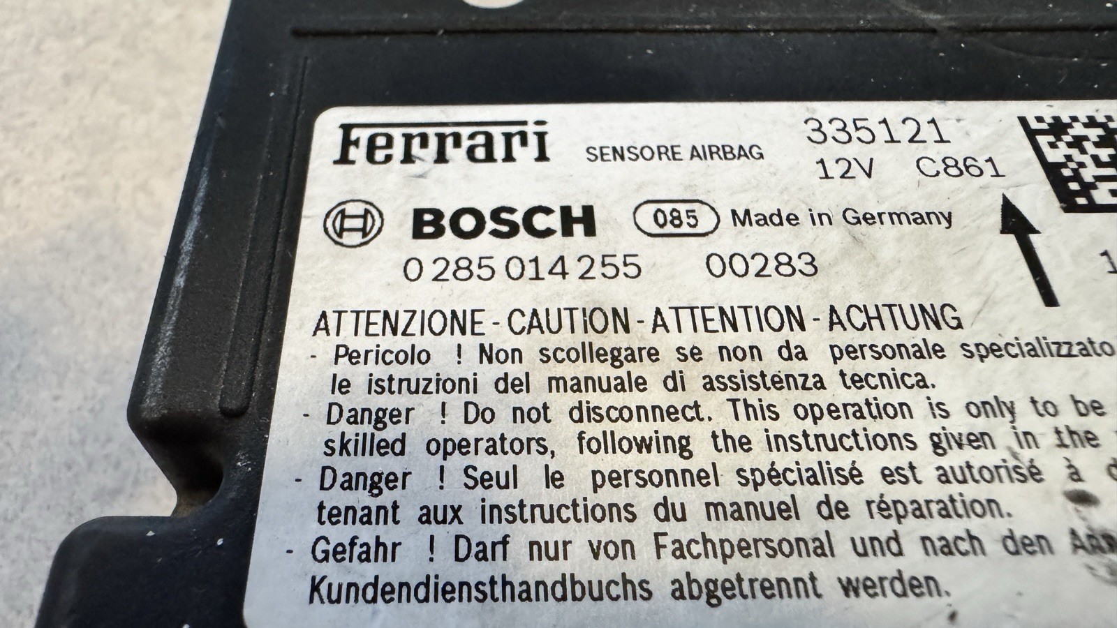 Ferrari Portofino M 2018-2023 Airbag P/N 335121