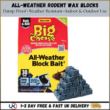 30 Blocks STV Big Cheese All-Weather Poison Bait Rat Mouse Mice Rodent Killer