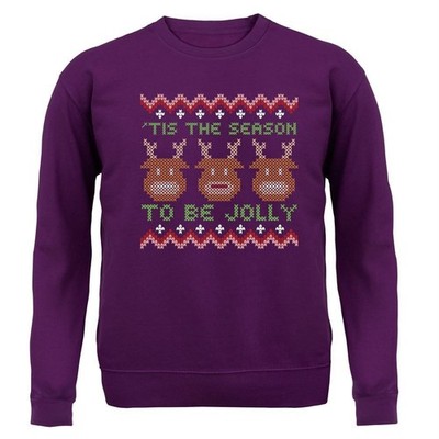 Tis The Season To Be Jolly Christmas - Adult Hoodie / Sweater - Xmas Funny