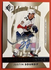 2023-24 Upper Deck SP Retail Justin Sourdif RC Auto Gold 07/25 #105