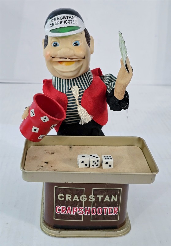 X-362 VINTAGE 1960'S CRAGSTAN BATTERY OPERATED CRAPSHOOTER 