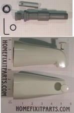 Universal Fit/Adjustable Tub Diverter Spout White Finish