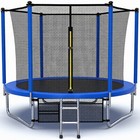 Big Air 8ft Trampoline  Safety Enclosure Free Shoe Tidy  Ladder  Blue