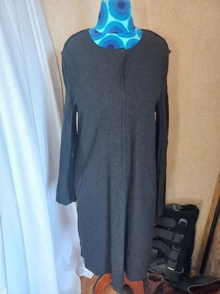 Women Sand Copenhagen Dress Grey Wool XL