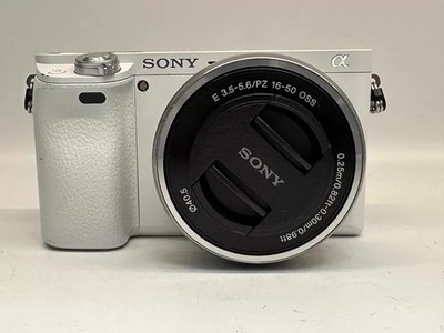 Sony alpha a6000 white 24.1MP Digital Mirrorless Camera Sony E OSS 16-50mm lnes