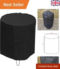 Image of Black Outdoor Kettle BBQ Cover - Waterproof Design, 600D Material, 0.9m x 0.72m