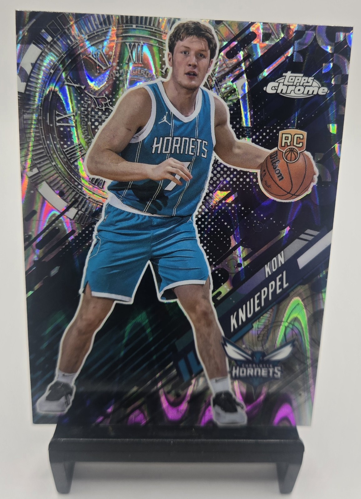 2025-26 Topps Chrome Go Time Kon Knueppel #GT-19 RayWave Refractor (RC) Hornets