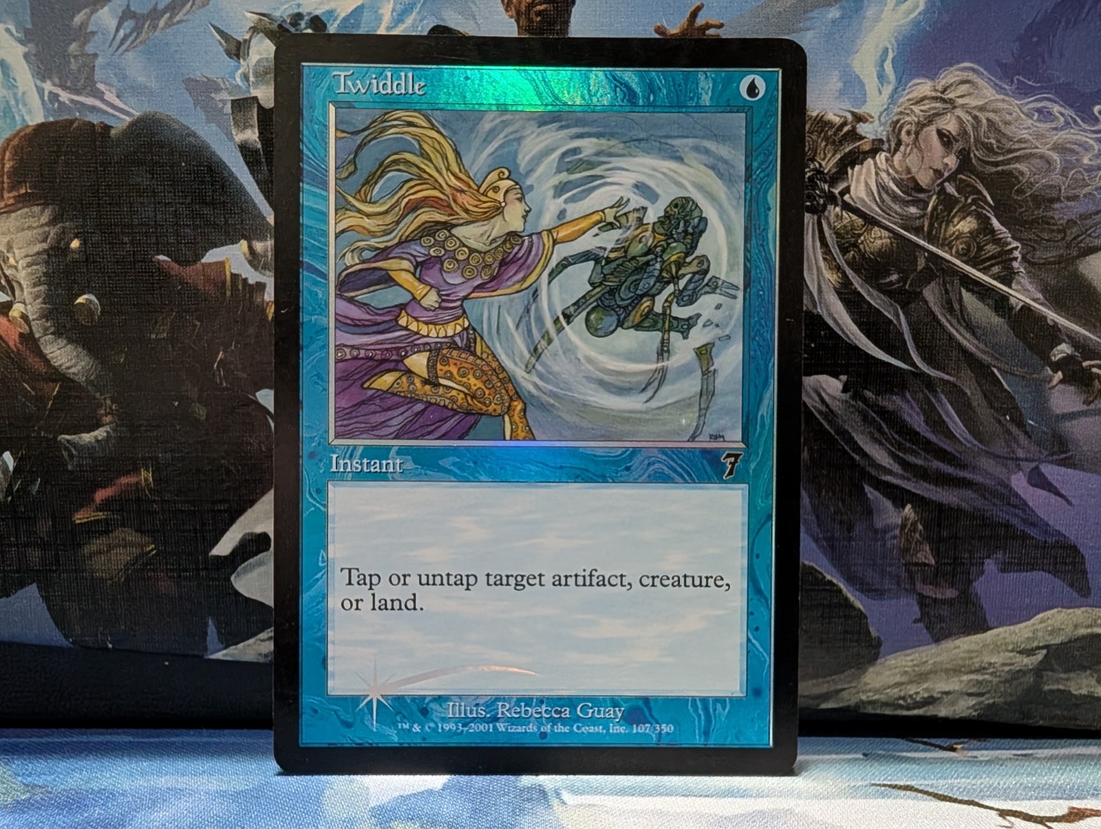MTG Twiddle FOIL 7ED LP 7th Edition 2001 Old Foil Blue Common Rebecca Guay Art
