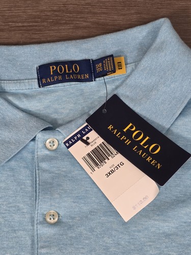 Polo Ralph Lauren Big & Tall 3XB Men’s Golf Shirt – Blue Soft Cotton NWT - Picture 3 of 8