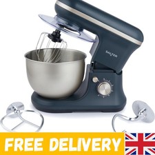 Image of Elegant 6-Speed Stand Mixer with 5L Bowl & Attachments - Marino Blue/Grey