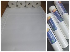 4 x FULL Rolls Superfresco Wallpaper - White Blown Vinyl - 112590 Wood Panelling