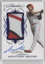 2020 Panini Flawless Rookie Sapphire 5/15 Aristides Aquino Patch Auto w7p