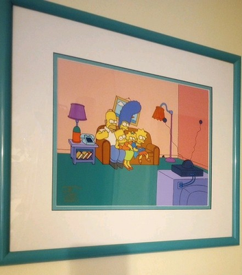 #ad RARE Original Simpsons Bart O Lounger 100th Episode Serigraph SeriCel With COA $725.00
