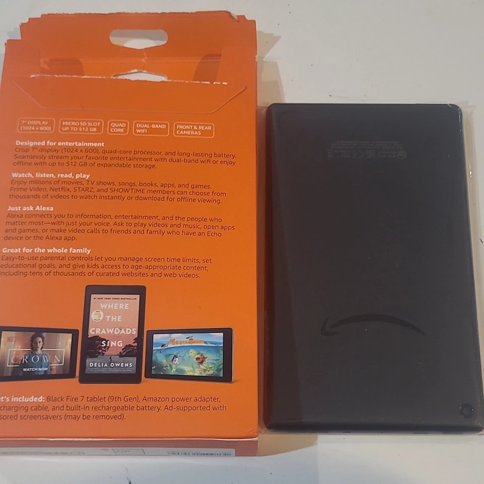 Amazon Fire 7 (9th Gen) M8S26G 16GB Tablet Wi-Fi Alexa 7'' Black NEW Open Box - Image 4 of 4