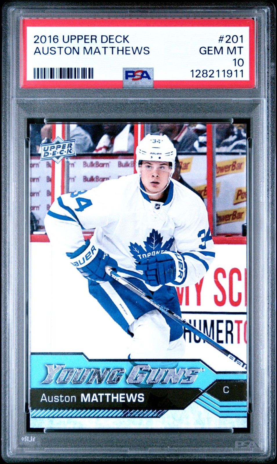 2016 Upper Deck YOUNG GUNS 201 Auston Matthews Rookie RC PSA 10 GEM MINT !