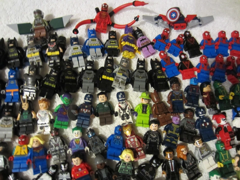 大量 乐高 超级英雄 迷你公仔 批量 DC 漫威 + 配件 零件躯干腿 — 第 3/4 张图片