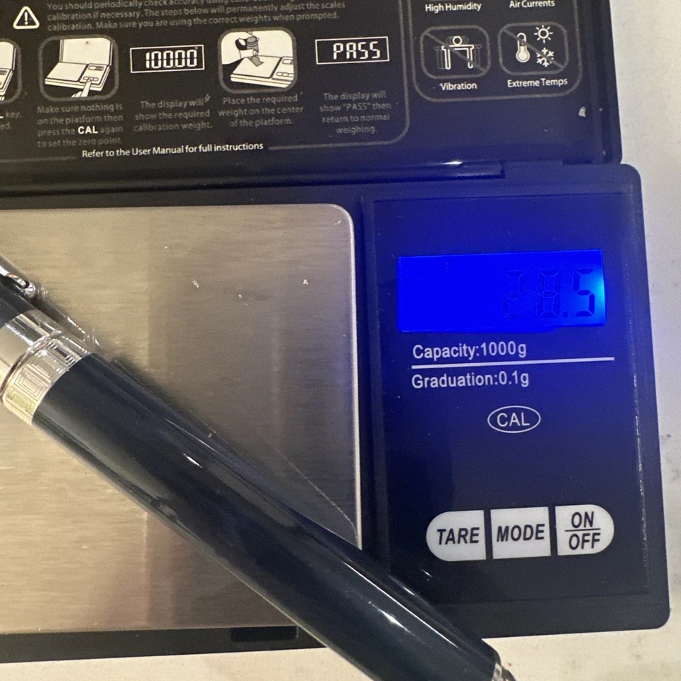 MONTEGRAPPA 1912 ESPRESSIONE BLUE CELLULOID SILVER 925 ROLLERBALL PEN VTG RARE - Image 2 of 4