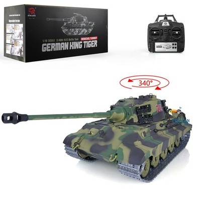 Hot Sale 1/16 Henglong 3888A Metal Tracks German King Tiger 7.0 RTR 2.4G RC Tank