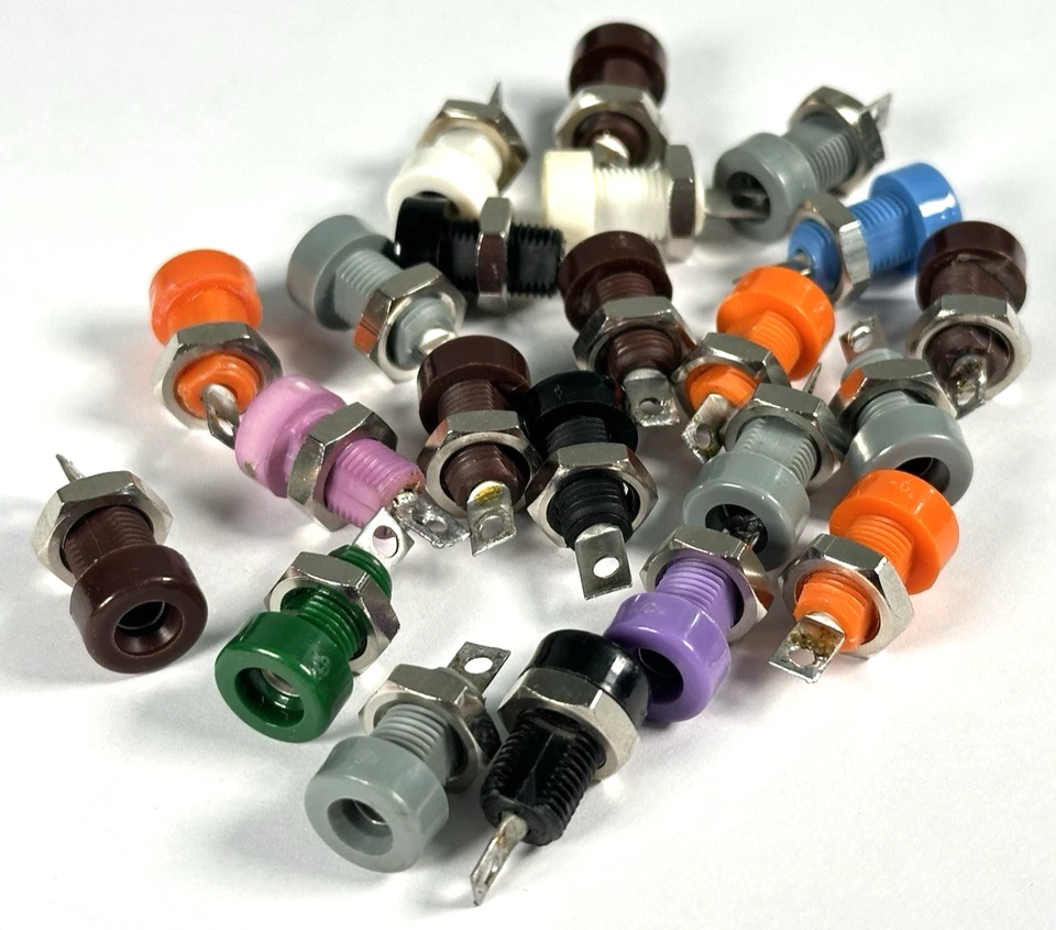 Lote de 22 conectores plugue de teste HH Smith 1509 Series 4mm 15A banana jack - Imagem 3 de 3