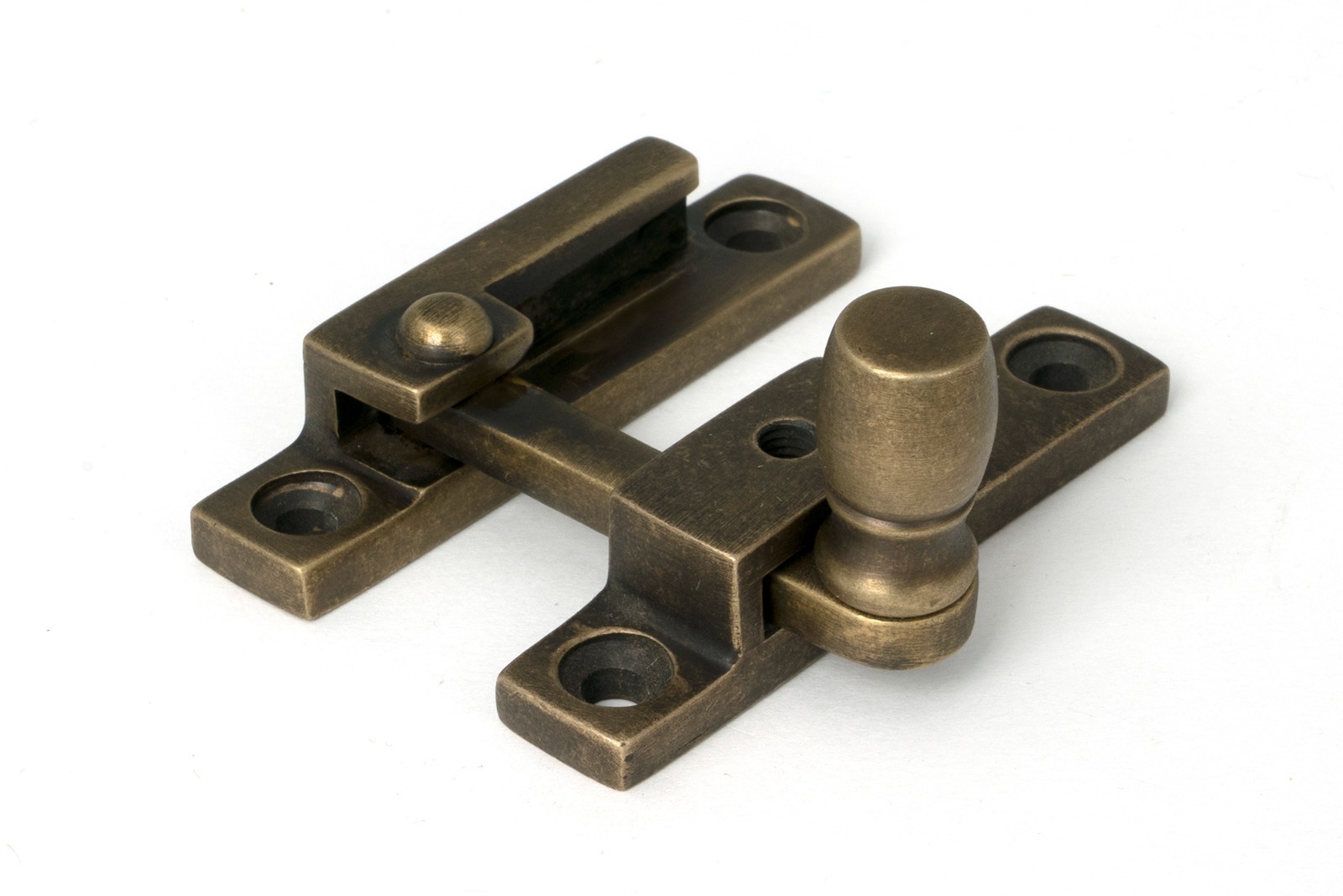 From The Anvil 52360 Burnished Brass Mushroom Quadrant Fastener - Narrow