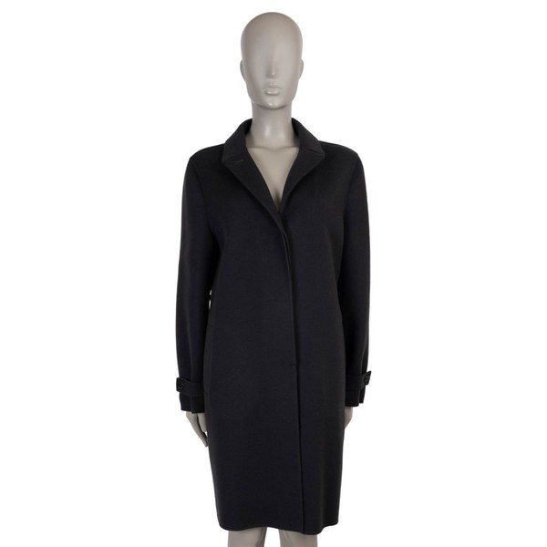 74044 Auth LORO PIANA Grey Cashmere 2018 BREADEN DOUBLE FACE Coat Jacke 44 L