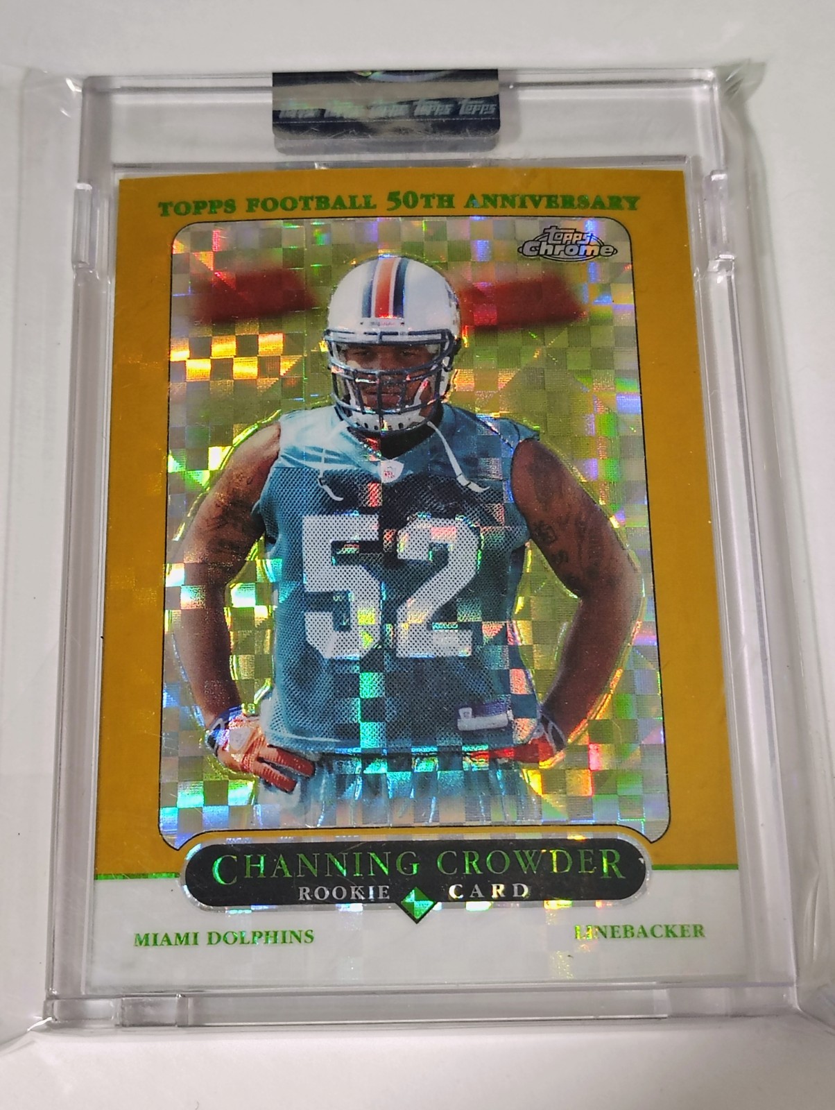Channing Crowder Topps Chrome #258 Gold Xfractor