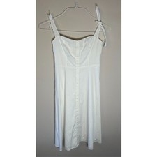 Express white tank top midi button up summer dress size 4