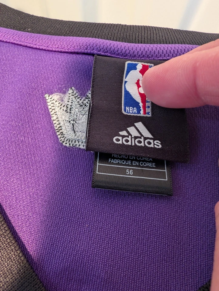 Баскетбольная футболка NBA Adidas подлинная Sacramento Kings Patrick Ewing Jr размер 56 - Изображение 4 из 4