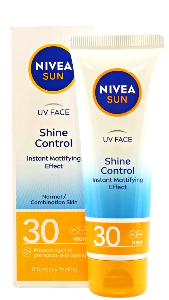 NIVEA SUN UV Face Shine Control Cream SPF30 50ml | Mattifying Daily Sunscreen