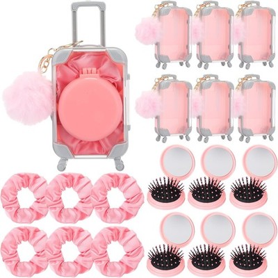 Domensi Mini Suitcase Party Favor Set Pink Bridal Shower Bachelorette Gift 6pc
